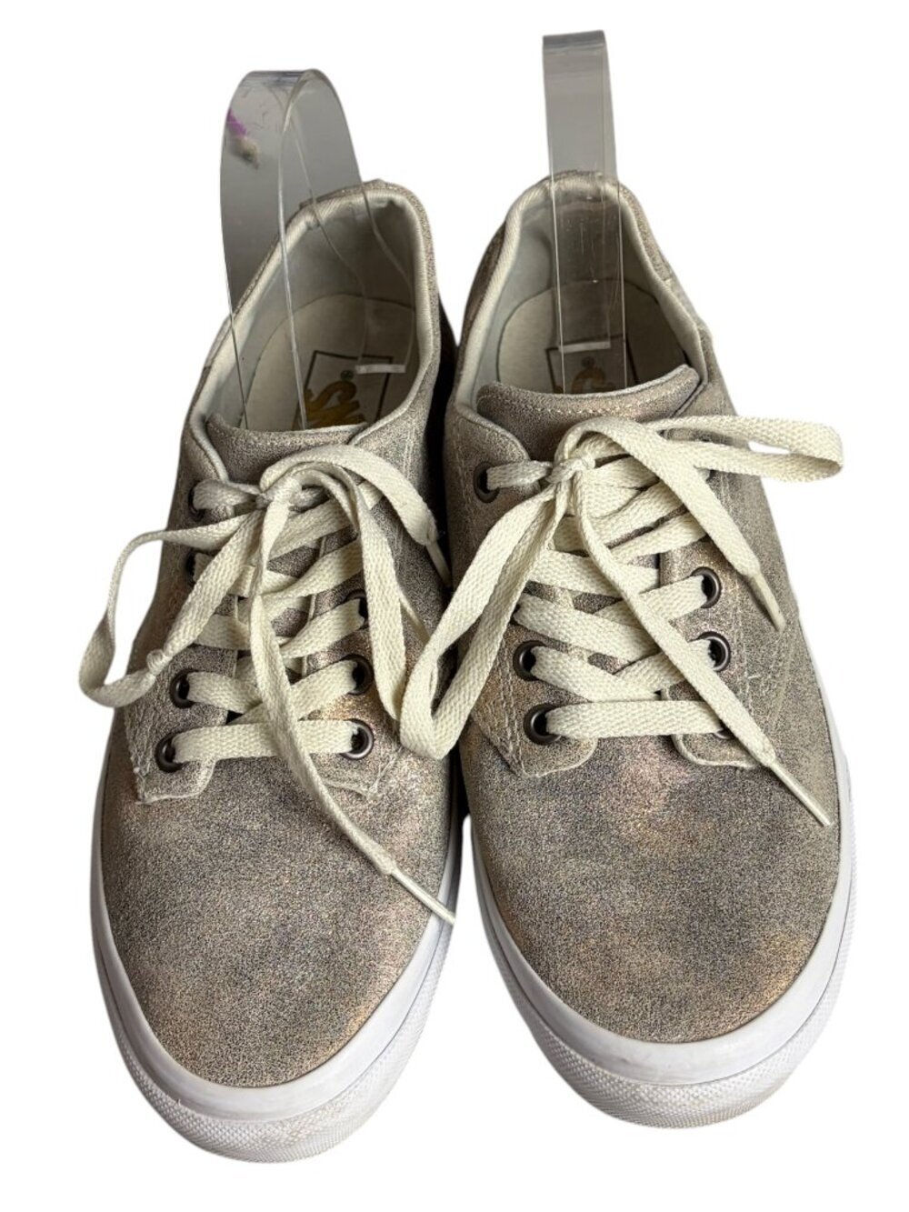 Van's Women's Size 7.5 Lace Up Sneaker Metallic Galaxy Sparkle Shoe Camden
